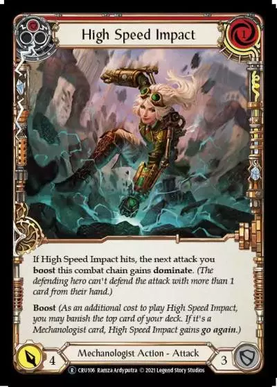 High Speed Impact RED U-CRU106-RF - Crucible of War - Unlimited - Flesh and blood card