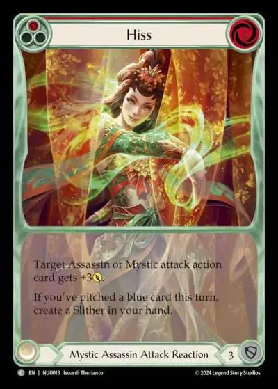Hiss RED NUU013 - Nuu - Blitz Deck - Flesh and blood card