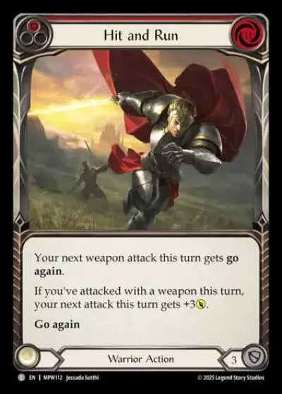 Hit and Run MPW112 - Mastery Pack Warrior - Flesh and blood card