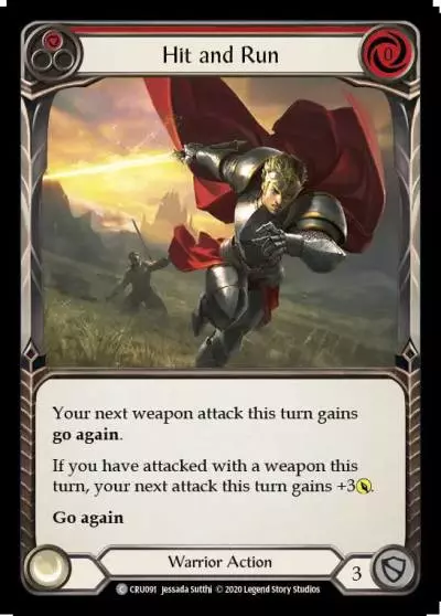 Hit and Run RED CRU091 - Crucible of War - Flesh and blood card