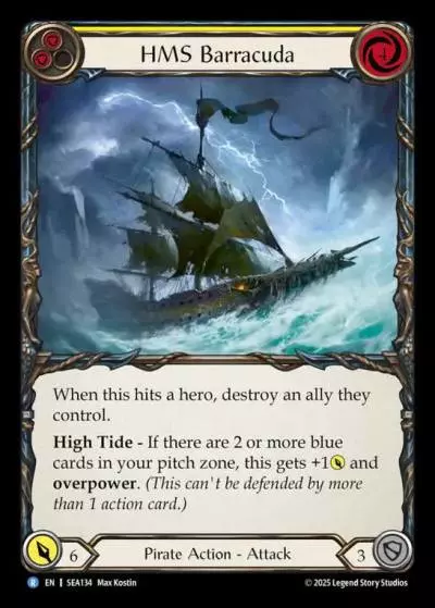 HMS Barracuda YELLOW SEA134 - High Seas - Flesh and blood card