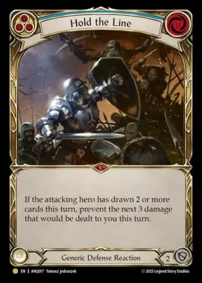 Hold the Line ANQ017 - Compendium of Rathe - Antiquity Pack - Flesh and blood card