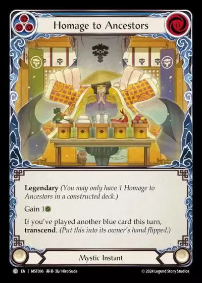 Homage to Ancestors BLUE MST096 - Part the Mistveil - Flesh and blood card
