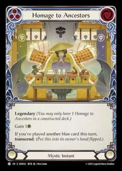 Homage to Ancestors SEN032 - Silver Age Chapter 2 - Enigma - Flesh and blood card
