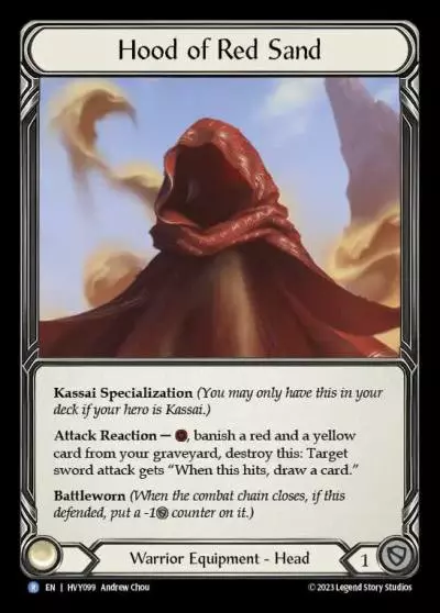 Hood of Red Sand HVY099 - Heavy Hitters - Flesh and blood card