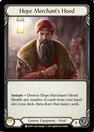 Hope Merchant's Hood FAI003 - Fai - Blitz Deck - Flesh and blood card