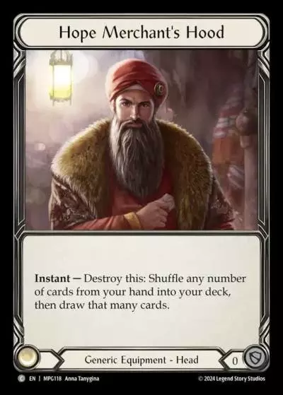 Hope Merchant's Hood MPG118 - Mastery Pack Guardian - Flesh and blood card