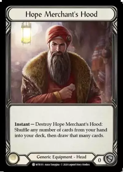 Hope Merchant's Hood U-WTR151-RF - Welcome to Rathe - Unlimited - Flesh and blood card