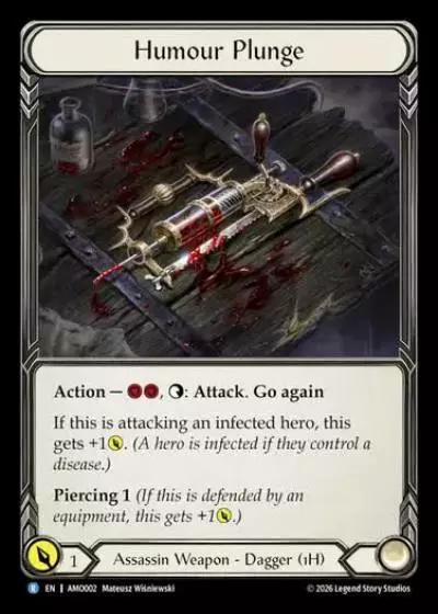 Humour Plunge AMO002-RF - Armory Deck - Dr. Mortimer, Blight of the Pits - Flesh and blood card