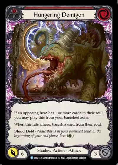Hungering Demigon RED DTD172 - Dusk till Dawn - Flesh and blood card