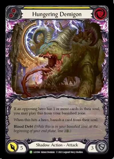 Hungering Demigon YELLOW LGS166-RF - Armory - Season 10 - Flesh and blood card