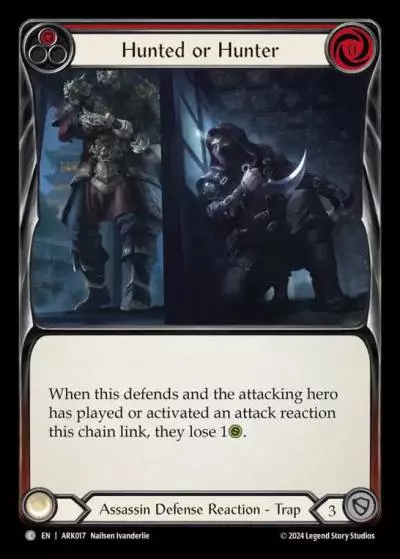 Hunted or Hunter RED ARK017 - The Hunted Blitz Deck - Arakni - Flesh and blood card