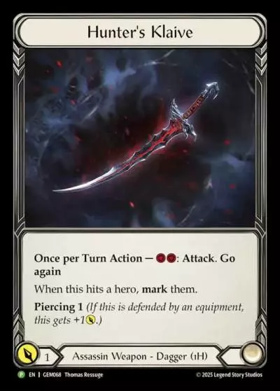 Hunter's Klaive GEM068 - GEM - Pack 2 - Flesh and blood card