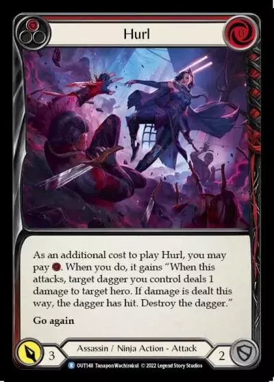 Hurl RED OUT148 - Outsiders - Flesh and blood card