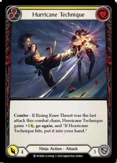 Hurricane Technique YELLOW U-WTR084-RF - Welcome to Rathe - Unlimited - Flesh and blood card
