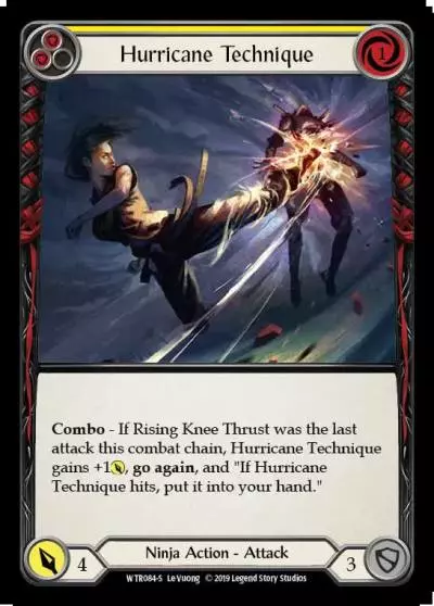 Hurricane Technique YELLOW WTR084 - Welcome to Rathe - Flesh and blood card
