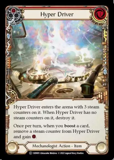 Hyper Driver RED 1HD009 - Dash - Blitz Deck - Flesh and blood card