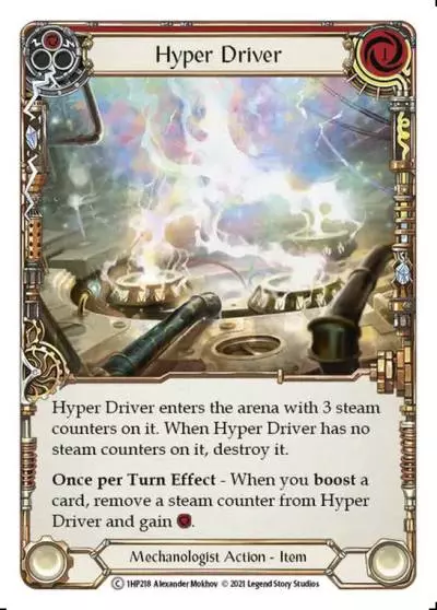 Hyper Driver RED 1HP218 - History Pack 1 - Flesh and blood card