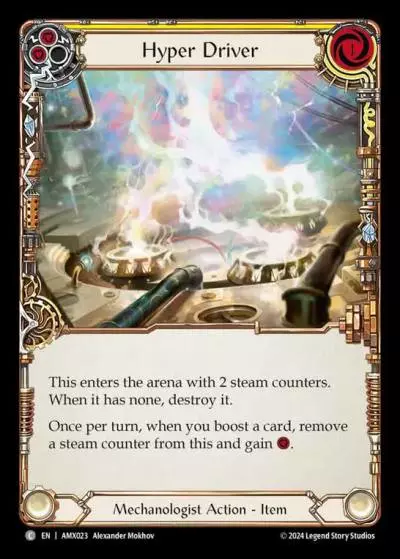 Hyper Driver YELLOW AMX023 - Armory Deck - Maxx 'The Hype' Nitro - Flesh and blood card
