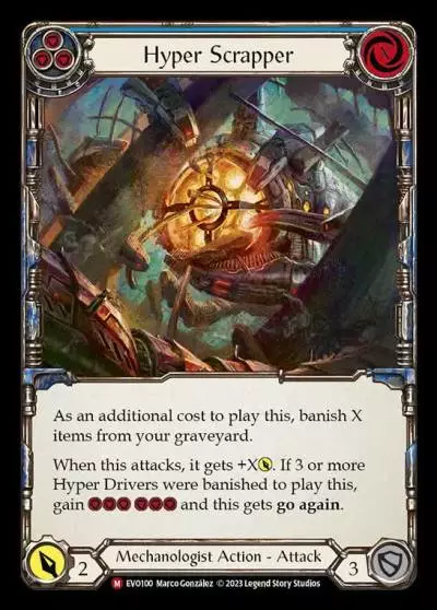 Hyper Scrapper BLUE EVO100 - Bright Lights - Flesh and blood card