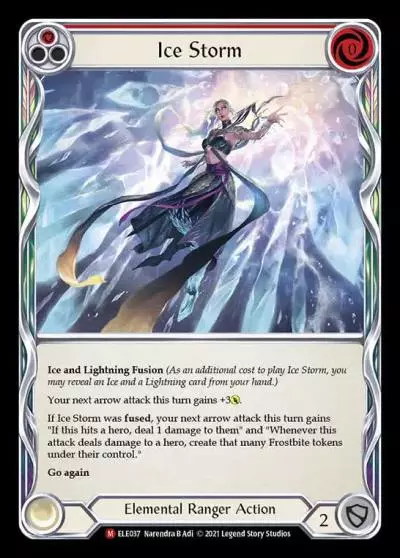 Ice Storm RED ELE037 - Tales of Aria - Flesh and blood card