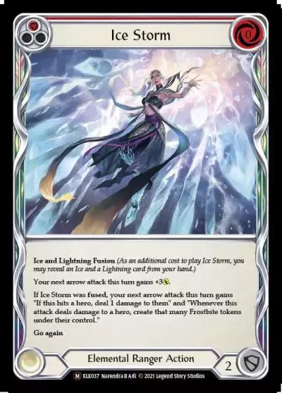 Ice Storm RED U-ELE037-RF - Tales of Aria - Unlimited - Flesh and blood card