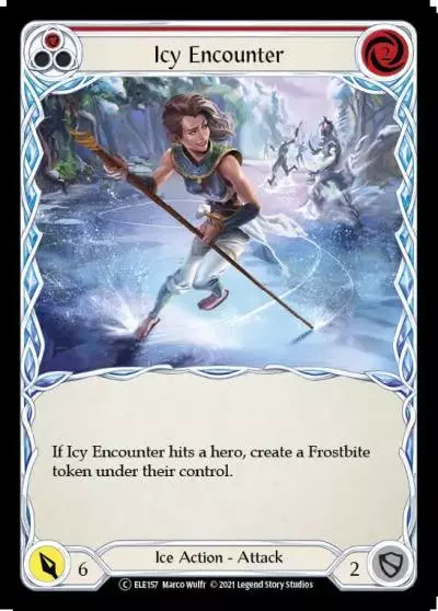 Icy Encounter RED U-ELE157-RF - Tales of Aria - Unlimited - Flesh and blood card