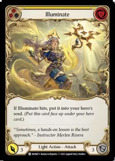 Illuminate YELLOW MON073 - Monarch - Flesh and blood card