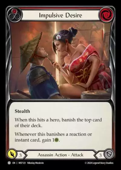 Impulsive Desire RED MST121 - Part the Mistveil - Flesh and blood card
