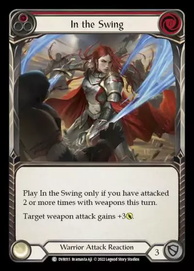 In the Swing RED DVR015 - Classic Battles: Rhinar vs Dorinthea - Flesh and blood card