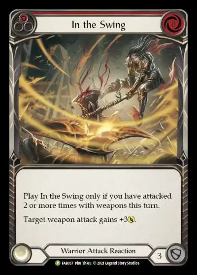 In the Swing RED FAB057-RF - Marketing - Team Covenant Everfest - Flesh and blood card
