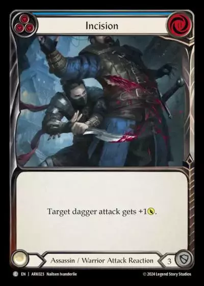 Incision BLUE ARK023 - The Hunted Blitz Deck - Arakni - Flesh and blood card