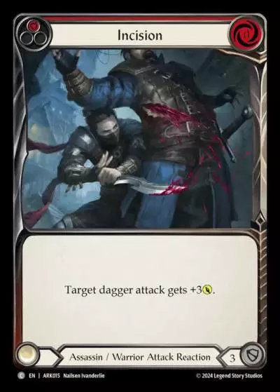Incision RED ARK015 - The Hunted Blitz Deck - Arakni - Flesh and blood card