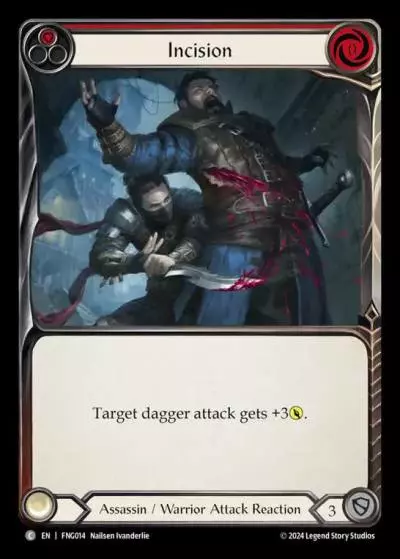 Incision RED FNG014 - The Hunted Blitz Deck - Fang - Flesh and blood card
