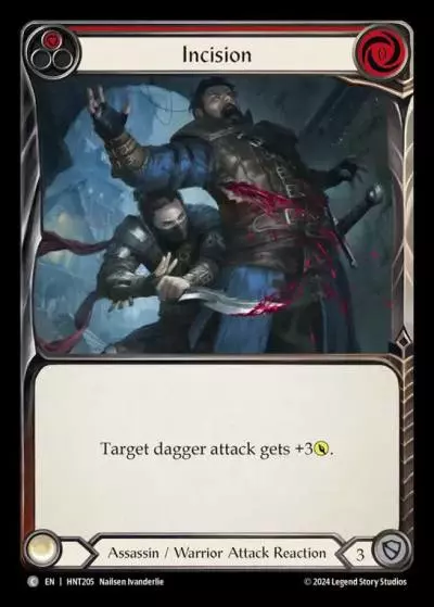 Incision RED HNT205 - The Hunted - Flesh and blood card