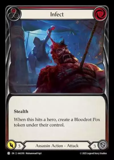 Infect AAC010 - Armory Deck - Arakni, 5L!p3d 7hRu 7h3 cR4X - Flesh and blood card