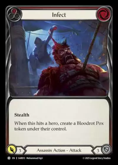 Infect SAR013 - Silver Age Chapter 2 - Arakni, Web of Deceit - Flesh and blood card