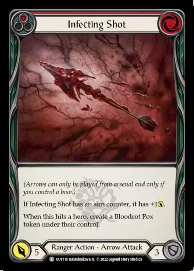 Infecting Shot RED OUT118 - Outsiders - Flesh and blood card