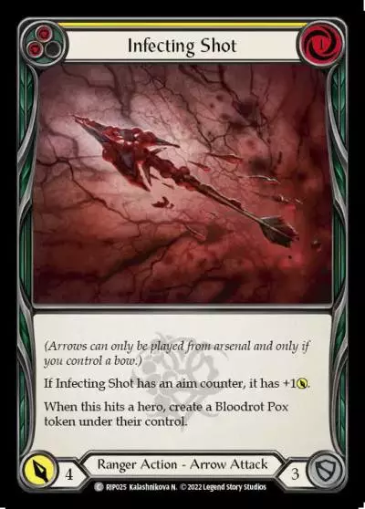 Infecting Shot YELLOW RIP025 - Riptide - Blitz Deck - Flesh and blood card