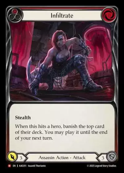 Infiltrate AAC011 - Armory Deck - Arakni, 5L!p3d 7hRu 7h3 cR4X - Flesh and blood card