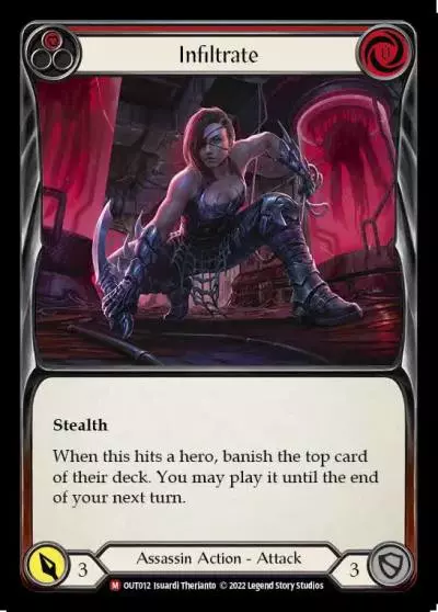 Infiltrate RED OUT012 - Outsiders - Flesh and blood card