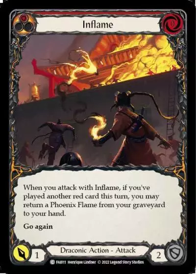 Inflame RED FAI011 - Fai - Blitz Deck - Flesh and blood card