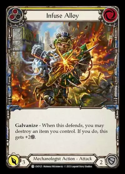 Infuse Alloy YELLOW EVO121 - Bright Lights - Flesh and blood card