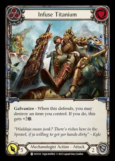 Infuse Titanium BLUE EVO125 - Bright Lights - Flesh and blood card