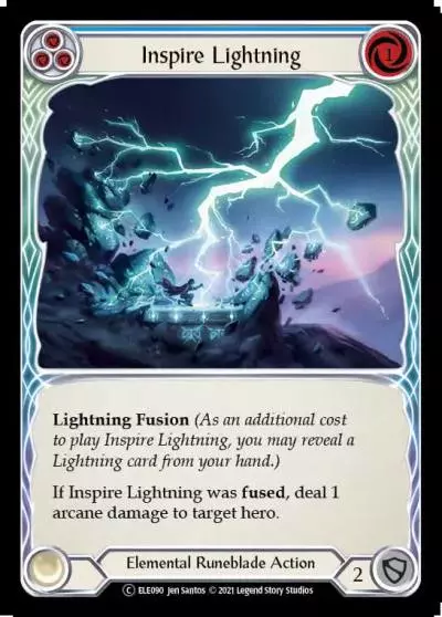 Inspire Lightning BLUE U-ELE090-RF - Tales of Aria - Unlimited - Flesh and blood card