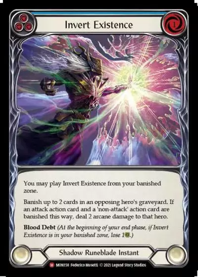 Invert Existence BLUE MON158 - Monarch - Flesh and blood card