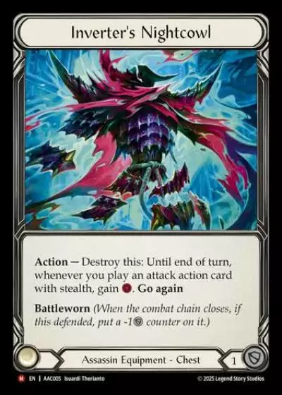 Inverter's Nightcowl AAC005-RF - Armory Deck - Arakni, 5L!p3d 7hRu 7h3 cR4X - Flesh and blood card