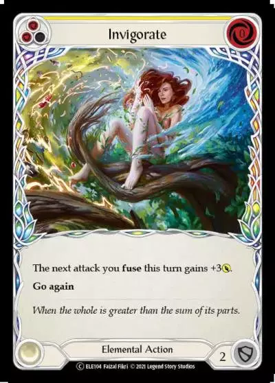 Invigorate YELLOW U-ELE104-RF - Tales of Aria - Unlimited - Flesh and blood card