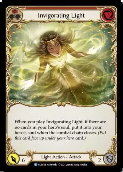 Invigorating Light RED BOL024 - Boltyn - Blitz Deck - Flesh and blood card