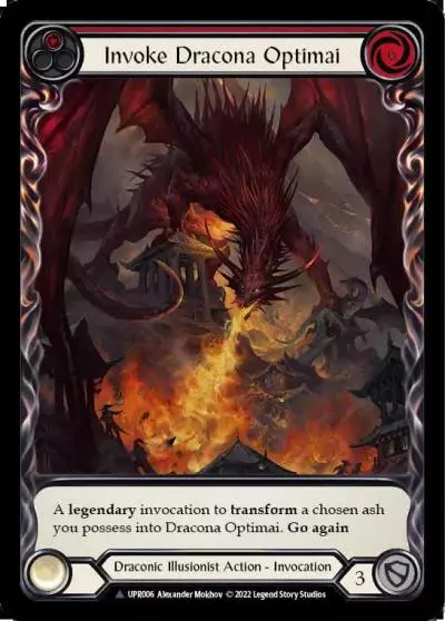 Invoke Dracona Optimai RED UPR006-MV - Uprising - Flesh and blood card